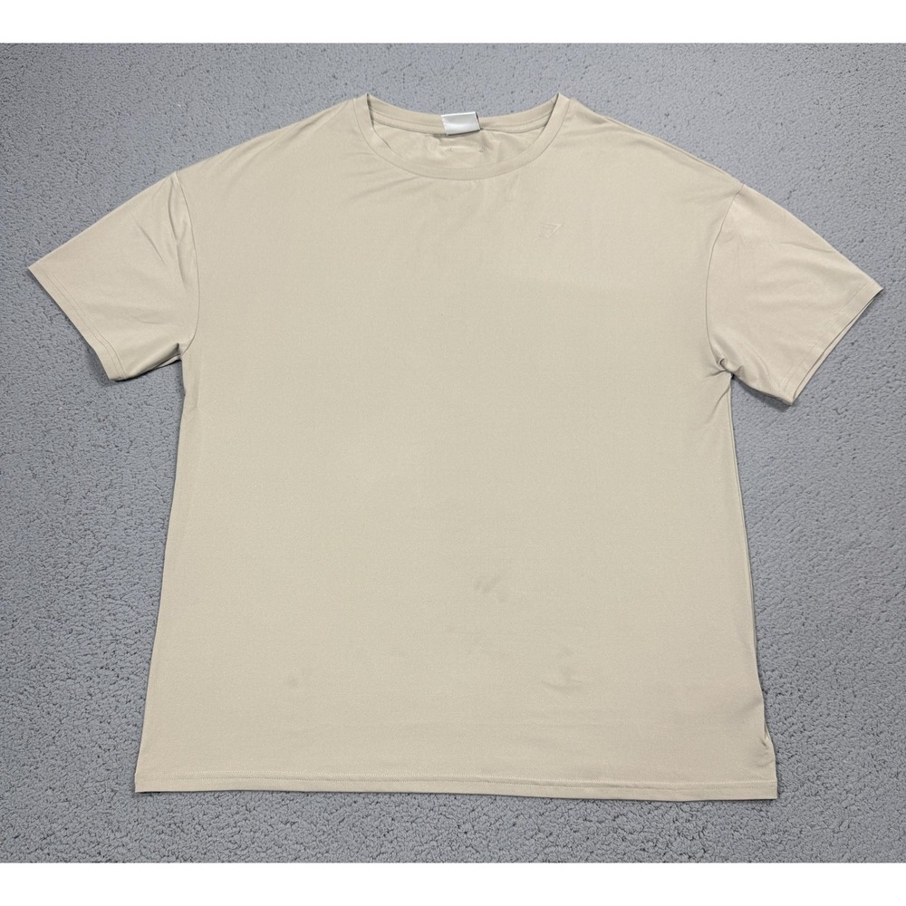 Gymshark Whitney Simmons Shirt Womens Large‎ Beige Alive Graphic Athletic Top